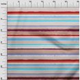 thumbnail image 3 of oneOone Tissu Popeline de Coton Sergé Rouge Géométrique Rayures Inégales Matériel de Robe Tissu Imprimé Tissu au Mètre 56 Pouces de Large, 3 of 4