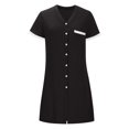thumbnail image 3 of Gspmoly Robe pour Femmes, Mode Femme Été Col en V Manches Courtes Couleur Contrastante pour la Maison Robe Courte Robes de Mariage pour Femmes Cadeaux de Vacances, 3 of 5