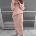 thumbnail image 1 of HWRETIE Ensemble pour Femmes Chandail à Col Rond et Pantalon à Jambe Grand Manches Longues Coupe Ample Tenue Décontractée, 1 of 5