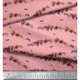 thumbnail image 3 of Soimoi Modal Satin Fabric Colorful Bird Print Fabric by the Yard 42 Inch Wide, 3 of 3