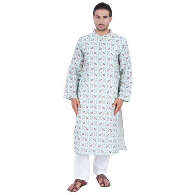 Atasi Kurta Traditionnel à Manches Longues pour Hommes Col Mandarin Tenue de Fête