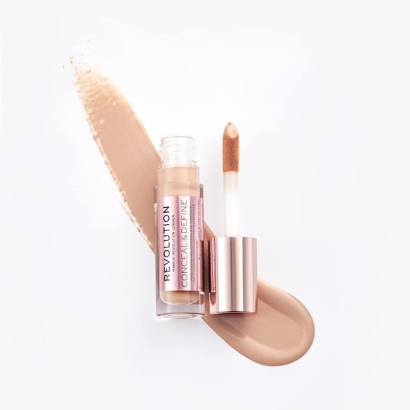 Makeup Revolution Conceal and Define Concealer, C8 Brown, 3.4ml