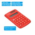 thumbnail image 4 of Unique Bargains 8 Digit Pocket Size Mini Calculator Dual Power Handheld Calculator Red 2 Pack, 4 of 6