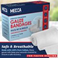 thumbnail image 2 of Rouleaux de Bandage en Gaze - Lot de 36, 2” x 4.1 Yards par Rouleau de Bandage en Gaze de Qualité Médicale et Bandage Extensible pour Panser Tous Types de Plaies et Trousse de Premiers Soins par MEDca, 2 of 9