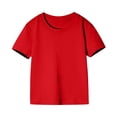 thumbnail image 1 of FAIWAD Unisexe Garçons Filles T-Shirts à Manches Courtes Tout-Petits Bébé Col Rond Été Coton Couleur Unie T-Shirts, 1 of 3