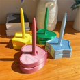 thumbnail image 4 of Clearance! Yarn Spinners/Holders Star Shaped Plastic Yarn & Thread Holder with Twirling Mechanism Heart Shaped Design Smooth Yarn Holder for Crocheting for Craft One Size Multi-Color, 4 of 7