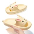 thumbnail image 2 of Wangsaura Women Bathroom Slippers Cute Rabbit Soft Sole Non-slip Open Toe Shower Slide Sandals House Shoes, 2 of 8