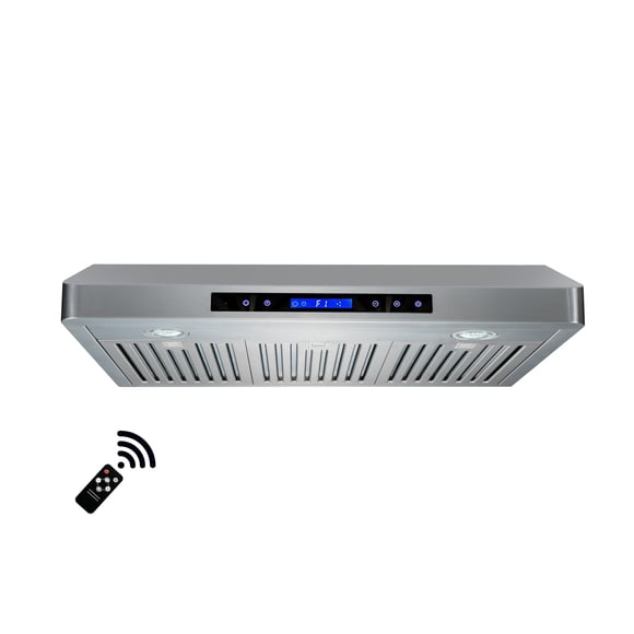 Roxon 860 CFM 30 Inches Under Cabinet Range Hood Kitchen Exhaust Fan Stainless Steel RXN-U12BS-30