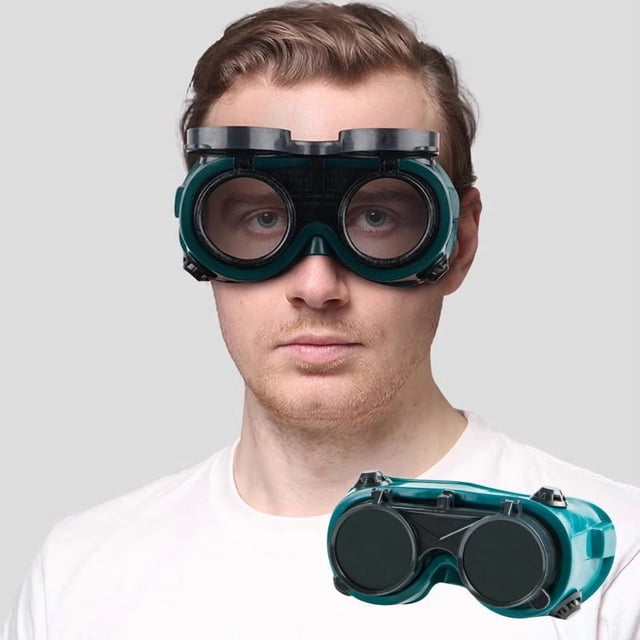 Lunettes de Soudage Outoloxit Pliables avec Conception Relevable, Bandeau Élastique Confortable et Monture Rembourrée, Verres Résistants aux Rayures pour Soudage Industriel, Découpe, Soudage
