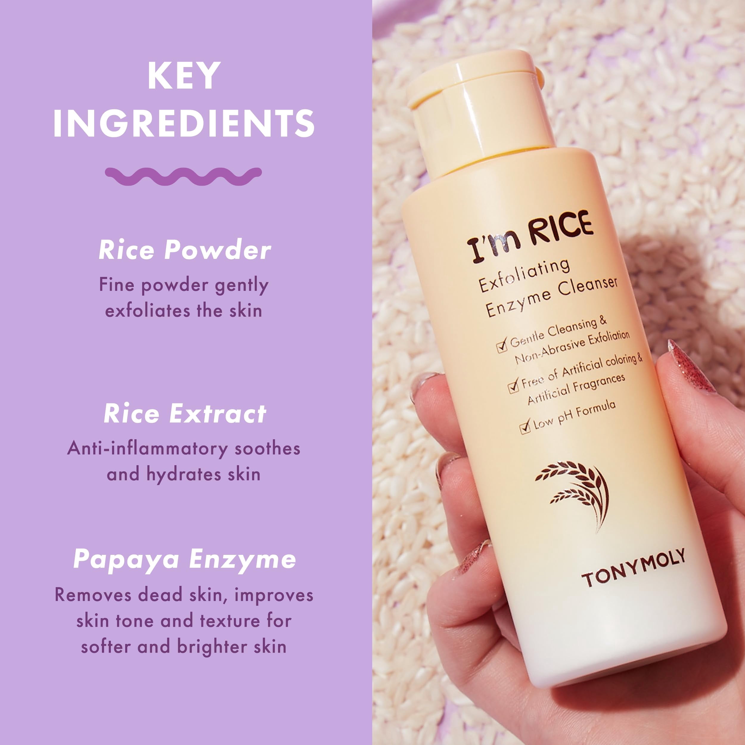 Tony Moly, I'm Rice, Exfoliating Enzyme Cleanser, 1.76 oz (50 g