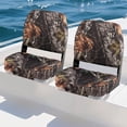 thumbnail image 2 of Costway 2-Pack Folding Boat Seats with Thick Sponge Padding Fixing Bolts Hinges Camouflage, 2 of 10