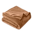 thumbnail image 1 of Bare Home Microplush Fleece Blanket - 300 GSM - Fuzzy Microfleece - Soft & Plush - Throw/Travel, Saddle, 1 of 5