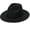 Black, variant on Womens Fashion Classic Wide-Brim Floppy Panama Hat Belt Buckle Wool Fedora Hat
