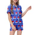 thumbnail image 1 of Luvoko Tween Children DIY Anniversary Print Pajama Set Short Sleeve Button Up Top And Shorts, 1 of 5