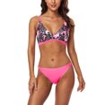 thumbnail image 1 of Charmo Ensemble de Bikini Triangle pour Femmes, Maillots de Bain à Dos Auto-Noué, Échancré, 2 Pcs, 1 of 6
