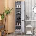 thumbnail image 3 of Costway Freestanding Bathroom Storage Cabinet Linen Tower Kitchen Living Room Grey, 3 of 10