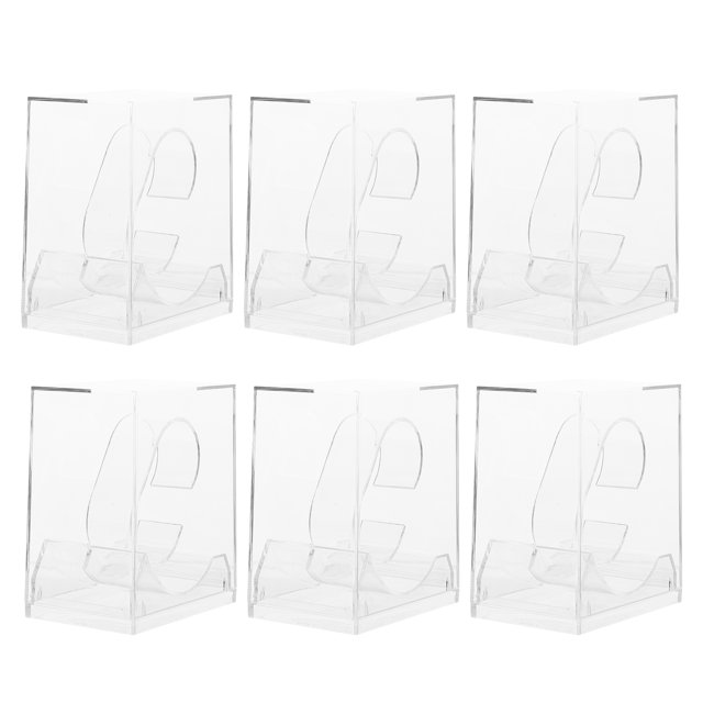 6 Pcs Boîtes d'Exposition pour Montres, Étuis d'Emballage pour Montres, Boîtes de Rangement pour Montres (Transparent)