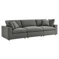 thumbnail image 1 of Modway Commix 3 Piece Down Filled Overstuffed Sectional Sofa Set in Gray, 1 of 5