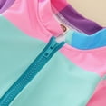 thumbnail image 3 of Kid Girls Rash Guard Swimming Bathing Suit Ruffle Long Sleeve Sun Protection Girls Bathing Suits for Girls 4-5 Years, 3 of 6