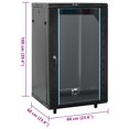 thumbnail image 4 of vidaXL Armoire Réseau 18U avec Pieds Pivotants 19 Pouces IP20 60x60x100 cm, 4 of 5