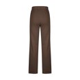 thumbnail image 4 of Yuyuzo Lounge Pants for Women Elastic High Waisted Straight Leg Solid Color Trousers with Pockets, 4 of 5