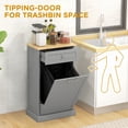 thumbnail image 4 of HOMCOM Armoire à Déchets Basculante, Armoire à Poubelle Dissimulée avec Tiroir, 4 of 10