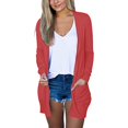 thumbnail image 2 of Cardigan à Manches Longues pour Femmes, Cardigan d'Automne à devant Ouvert avec Poches, Duster Décontracté, Chandail Cardigan Léger, 2 of 7