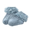 thumbnail image 1 of Baby Kids Girls Princess Short Socks Lace Ruffle Frilly Trim Cotton Ankle Socks, 1 of 5