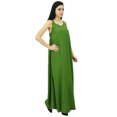 thumbnail image 3 of Bimba Robe Maxi Unie à Bretelles Spaghetti pour Femme pour l'Été, Tenue de Plage, Robe d'Été, 3 of 9