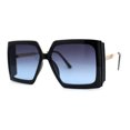 thumbnail image 3 of Womens Oversized Rectangle Butterfly Fashion Designer Sunglasses Black Navy, 3 of 4