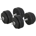 thumbnail image 1 of Soozier Ensemble d'Haltères Réglables 2 x 33 Lb pour la Mise en Forme du Corps, Noir, 1 of 10