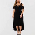 thumbnail image 4 of Robes pour Femmes Grande Taille Femme Aguichant Sans Bretelles Dos Nu Dentelle Manches Courtes Robe en Liquidation, 4 of 4