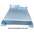 thumbnail image 3 of Amzcrzy Ensemble de Draps en Soie Glacée Drap en Soie Glacée Taie d'Oreiller Ensemble 3 Pcs - et Drap en Soie Glacée Luxueux et Doux Convenant à Toutes les Saisons Tissu en Soie Glacée Frais Lavable à la Machine, 3 of 9
