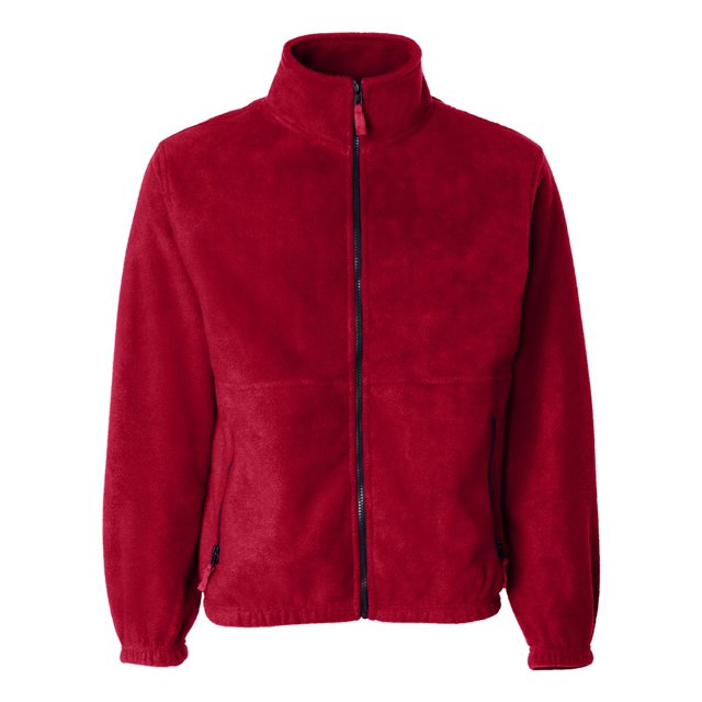 Sierra Pacific Mens Fleece Full-Zip Jacket, M, Red