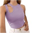 thumbnail image 1 of Dealovy Going out Tops for Women Ribbed Knit Tank Tops Slim Fitted Solid Color Summer Basic Undershirts, 1 of 7