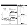 thumbnail image 2 of U Lock -theft Bike Password Lock Heavy Duty Combination U Lock Bike Lock Bike Safety Tool Black, 2 of 7
