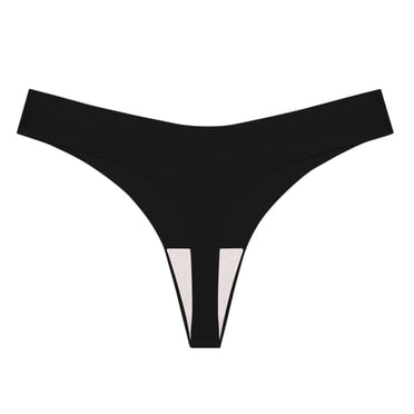 FAIWAD Women's Breathable Cotton Thong Panties Comfortable Seamless V-Waisted Stretch Thongs No Show Underwear