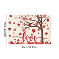 thumbnail image 3 of Wooowa Valentine's Day Printed Placemat 11.8x17.7 Inches - Heat-Resistant Table Decor for Kitchen, Home & Holiday Parties, 3 of 6
