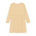 thumbnail image 4 of MeetoTime Robe de Performance pour Filles à Manches Longues, Couleur Unie, Col Rond, Extensible, Robe de Récital Scolaire, 4-14 Ans, Vêtements pour Enfants, 4 of 5