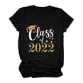 thumbnail image 2 of Pompotops T-Shirt Décontracté à Manches Courtes pour Femmes avec Imprimé Lettre, 2 of 7