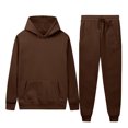 thumbnail image 1 of Gspmoly Men'S Shirt, Men'S Casual Oversize Solid Color Drawstring Trouser Long Sleeve Hooded Set Summer Tops Clearance Items, 1 of 7