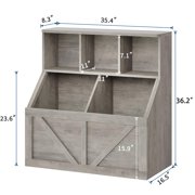 Cherish Toy Storage Organizer and Kids Bookshelf, Toddler Toy Storage Cabinet with Toy Shelf, Toy Organizer and Kids Bookcases Fit for Playroom Bedroom Nursery Classroom School Kindergarten