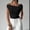 Black, variant on Off Shoulder Wrap Top Women Sleeveless Elegant Blouse Slim Fit Ruched Stretchy Tops Sexy Dressy Party Shirt