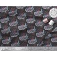 thumbnail image 2 of Soimoi Black Heavy Satin Fabric Text,Star & Firecrackers Party Print Fabric by the Yard 54 Inch Wide, 2 of 3