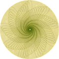 thumbnail image 1 of Ahgly Tapis Rond Lavable en Machine Intérieur Transitionnel Jaune Soleil, 8 Pieds Rond, 1 of 7