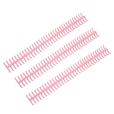 Loose Leaf Rings, Plastic Binding Spine 34 Holes Easy To Install Detachable 10PCS For Home Or School Use Black,White,Transparent,,Orange,Blue
