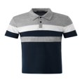 thumbnail image 3 of T-Shirt Homme Manches Courtes à Rayures Contrastées Ajusté avec Col, 3 of 6