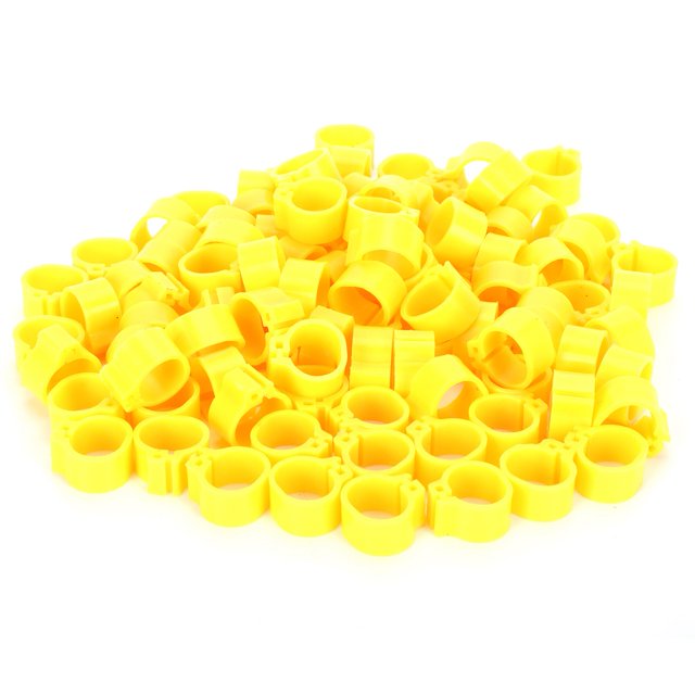 Rdeghly 200Pcs 10mm Pigeons No Word Leg Poultry Foot Clip Identification