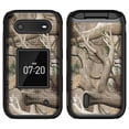 thumbnail image 3 of Case for Nokia 2760 2780 Flip Phone, Nakedcellphone [Outdoor Camouflage] Slim Hard Shell Protector Cover with Grid Texture - Tree Leaf Real Woods Camo Design, 3 of 7