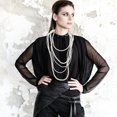 thumbnail image 2 of Shisuyan Necklace Beige Multi Strand Faux Pearl 1Set 15.7X2.8X0.3In, 2 of 8